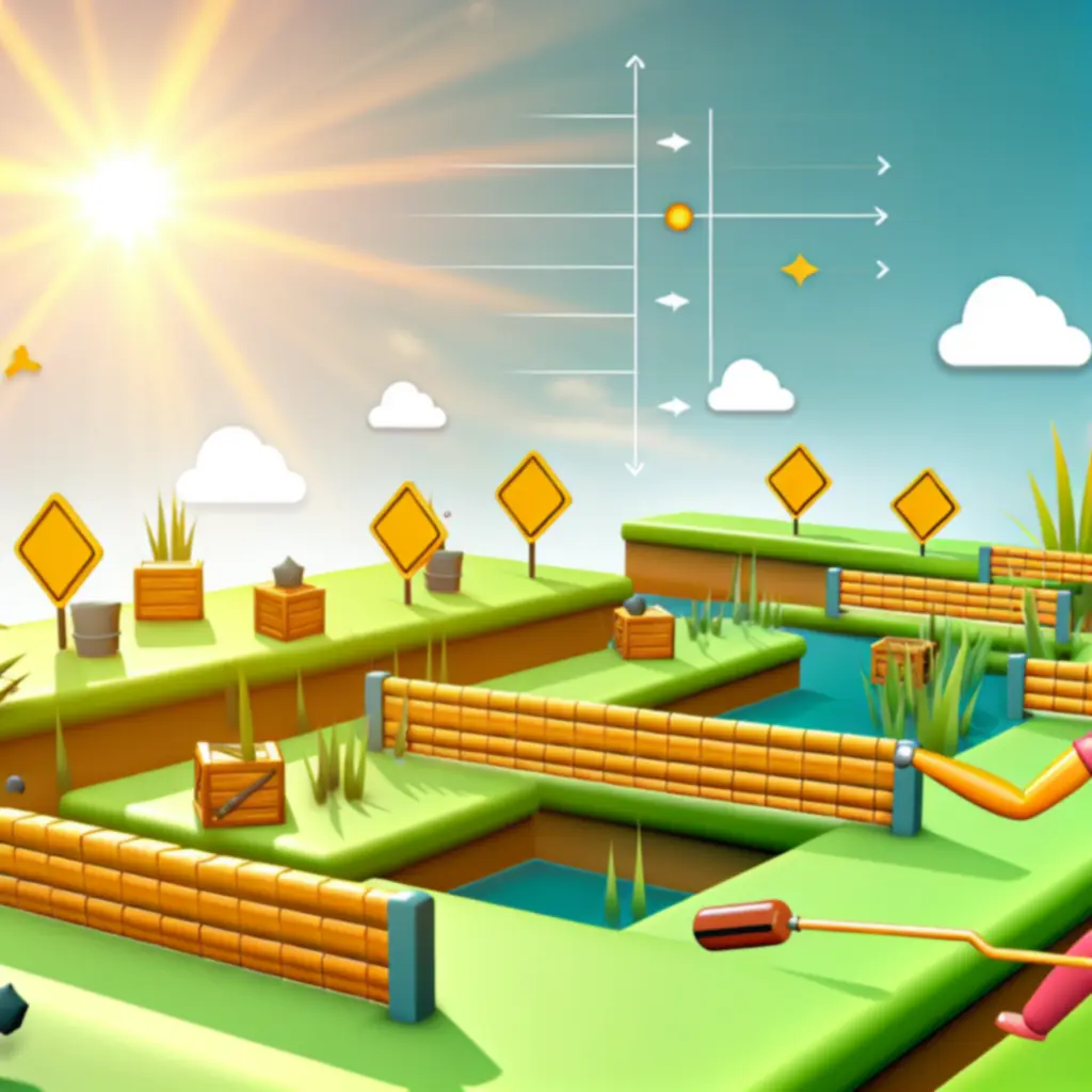 Różne typy przeszkód występujących na trasie