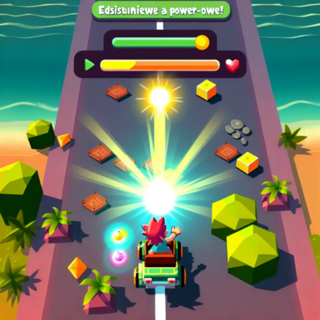 Użycie power-upów w Summer Catchers podczas omijania przeszkody