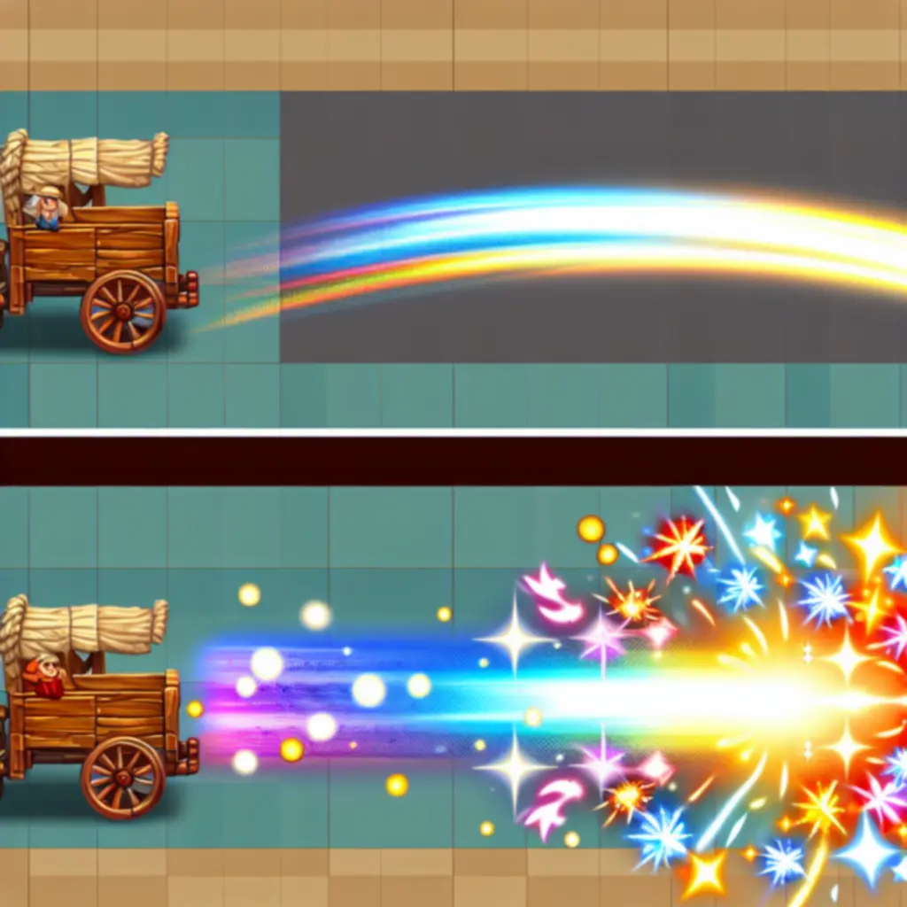 Efekty wizualne aktywacji power-upów w Summer Catchers